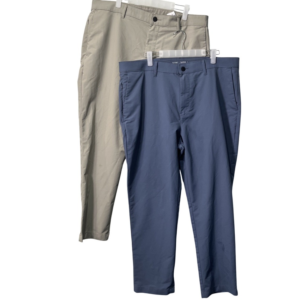 Banana Republic Slim Fit Pants Mens 38x29 Blue Khaki Performance Chino Bundle